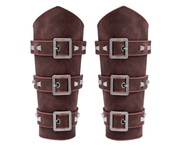 New - Full Leather Buckle Arm Cuffs - Drag King Edition - Body Jewellery