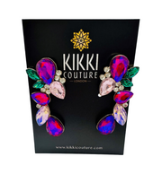 New - Pink Rhinestone Water Drop Earrings - Ultra-Glam Edition - Wedding Edition