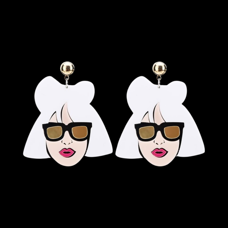 New - Lady Gaga Acrylic Drop Earrings - Ultra-Glam Edition