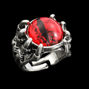 New - Red Dragons Eye Ring - Drag King Edition - Ultra-Glam Edition