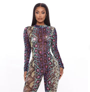 New - Snakeskin Full Length Jumpsuit - Club Wear - Ultra-Glam Edition