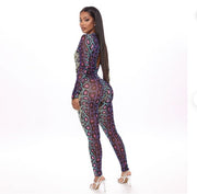 New - Snakeskin Full Length Jumpsuit - Club Wear - Ultra-Glam Edition