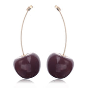 Dark Cherry Drop Earrings - Holiday Edition