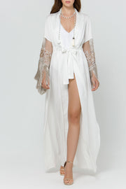 Maxi Satin Kaftan Dress - Wedding Edition - Kikki Couture