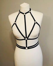 New - Black Body Harness Bralette - Body Jewellery - Ultra-Glam Edition - Holiday Edition