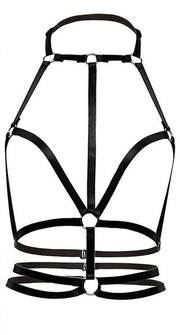 New - Black Body Harness Bralette - Body Jewellery - Ultra-Glam Edition - Holiday Edition
