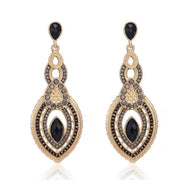 New - Black & Gold Mandala Teardrop Earrings - Holiday Edition - Wedding Edition - Ultra-Glam Edition