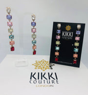 New - Colourful Crystal Drop Earrings - Holiday Edition - Wedding Edition - Ultra-Glam Edition
