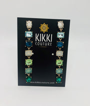 New - Green Crystal Drop Earrings - Holiday Edition - Wedding Edition - Ultra-Glam Edition