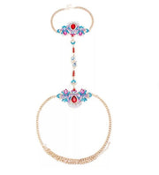 New - Colourful Crystal Rhinestone Body Harness - Body Jewellery - Ultra-Glam Edition