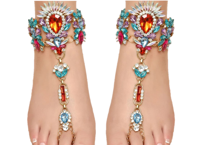 Crystal Body & Hand Chain Set - Body Jewellery - Ultra-Glam Edition - Wedding Edition