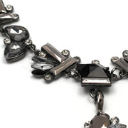 Black Crystal Choker Pendant Necklace - Ultra-Glam Edition