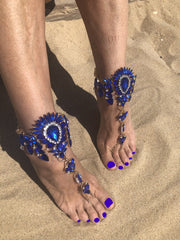 Crystal Rhinestone Barefoot Sandals - Body Jewellery - Holiday Edition - Ultra Glam Edition