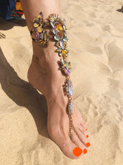 Crystal Rhinestone Barefoot Sandals - Body Jewellery - Holiday Edition - Ultra-Glam Edition - Wedding Edition