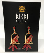 Crystal Bird Cage Drop Earrings - Ultra-Glam Edition
