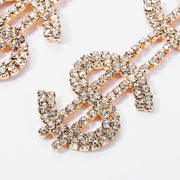 Diamond Dollar Drop Earrings - Ultra-Glam Edition