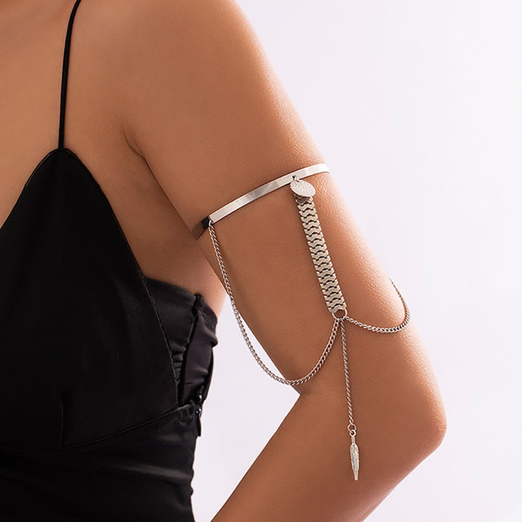 New - Feather Tassel Arm Cuff - Body Jewellery - Holiday Edition - Wedding Edition