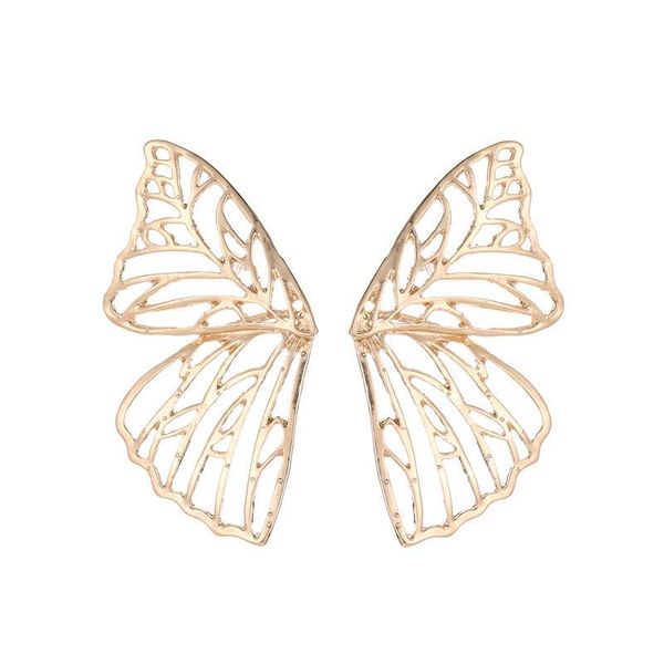 Gold Butterfly Wing Statement Earrings - Ultra-Glam Edition