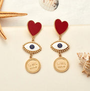 Gold Coin Mix Drop Earrings - Ultra-Glam Edition