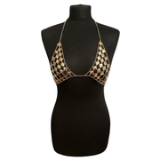 New - Gold Diamond Chain Link Bra - Body Jewellery - Holiday Edition - Ultra-Glam Edition