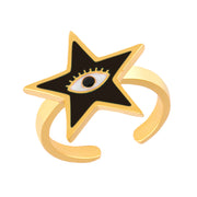 Gold Evil Eye Star Ring - Ultra- Glam Edition - Holiday Edition