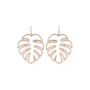 Gold Palm Leaf Drop Earrings - Holiday Edition