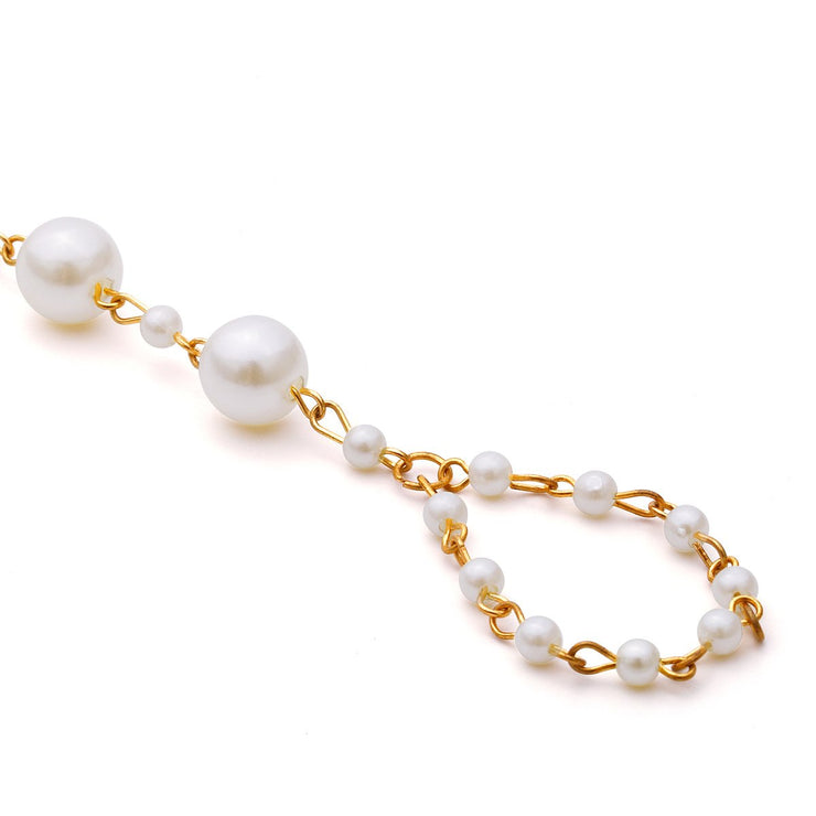 Gold Pearl Foot Chain - Body Jewellery - Holiday Edition - Wedding Edition