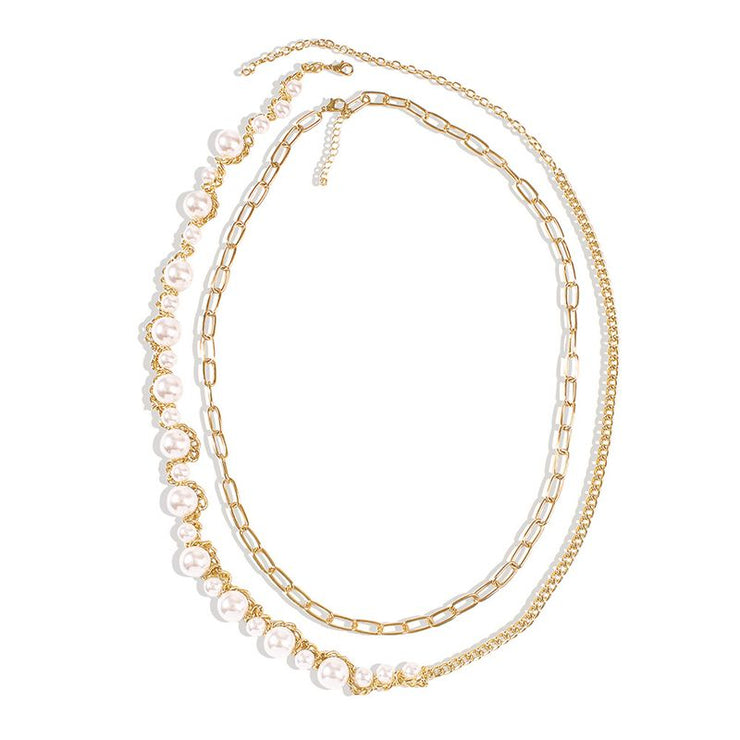 Gold Pearl Layered Body Chain - Body Jewellery - Holiday Edition