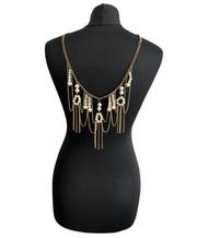 Gold Pearl Back Chain Necklace - Body Jewellery - Ultra-Glam Edition - Wedding Edition