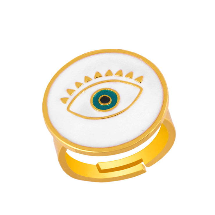 Gold Round Eye Ring - Holiday Edition