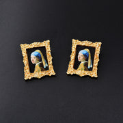 Gold Framed Girl With A Pearl Earrings - Ultra-Glam Edition