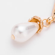 Gold Heart Pearl Drop Earrings - Ultra-Glam Edition - Kikki Couture