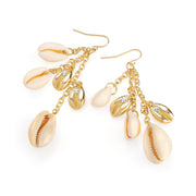 Gold Shell Chain Drop Earrings - Holiday Edition - Kikki Couture