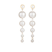 Graduated Pearl Drop Earrings - Ultra-Glam Edition - Wedding Edition