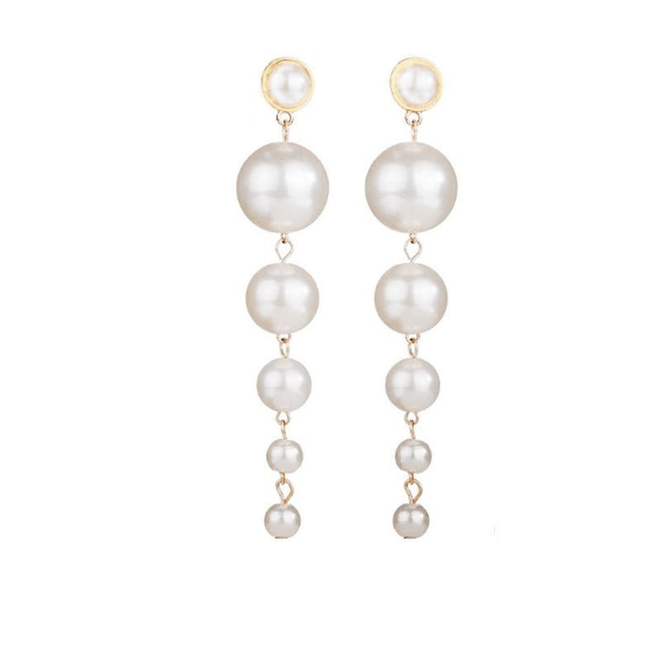 Graduated Pearl Drop Earrings - Ultra-Glam Edition - Wedding Edition