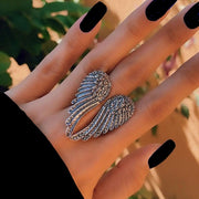 Silver Angel Wing Ring - Ultra-Glam Edition