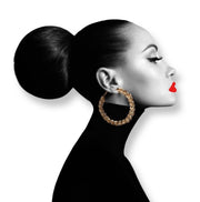 Large Chain Hoop Earrings - Ultra-Glam Edition