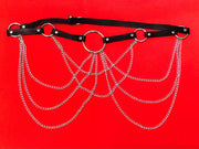 Leather Layered Waist Chain Belt - Body Jewellery