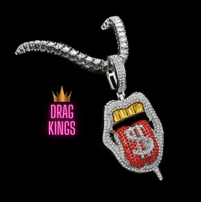 New - Money Talks Silver Pendant Necklace - Ultra-Glam Edition - Drag King Edition