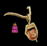 New - Money Talks Gold Pendant Necklace - Drag King Edition - Ultra-Glam Edition
