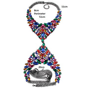 Rainbow Gemstone Body Chain - Body Jewellery - Ultra-Glam Edition