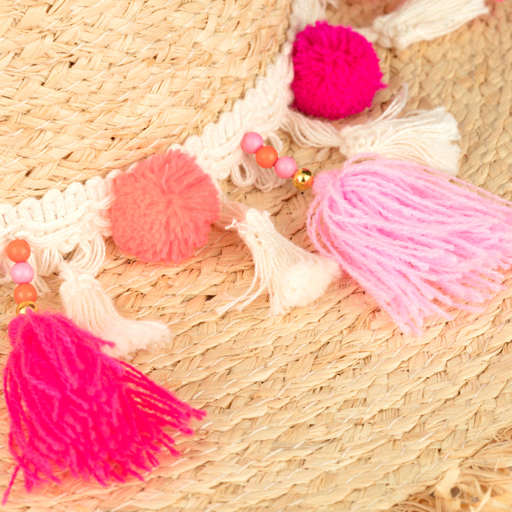 Pompom & Tassel Straw Hat – Holiday Edition - Kikki Couture
