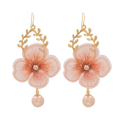 Petal Pearl Drop Earrings - Ultra-Glam Edition - Wedding Edition