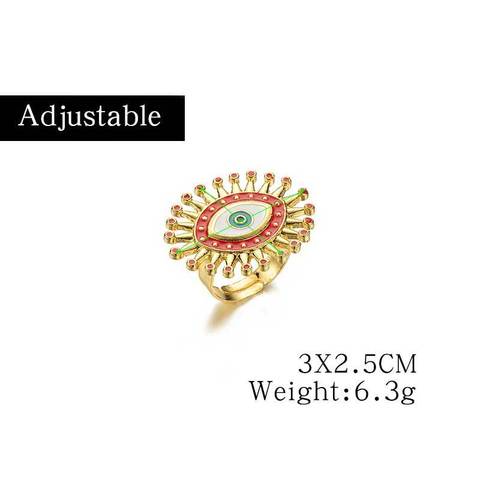 Red Heart Evil Eye Statement Rings - Ultra-Glam Edition