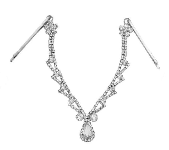 New - Rhinestone Crystal Drop Forehead Chain - Wedding Edition - Body Jewellery - Ultra-Glam Edition