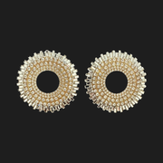 Rhinestone Statement Hoop Earrings - Ultra-Glam Edition