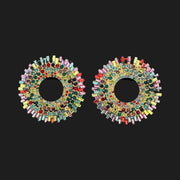 New - Rhinestone Statement Hoop Earrings - Ultra-Glam Edition - Wedding Edition