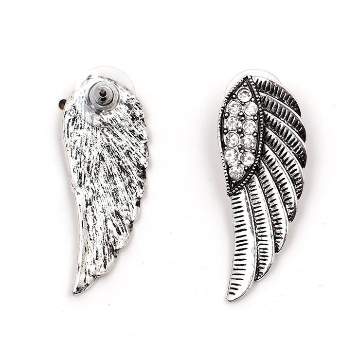 Crystal Angel Wing Earrings - Ultra-Glam Edition