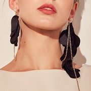 New - Fabric Fringe Tassel Earrings - Wedding Edition - Holiday Edition - Ultra-Glam Edition
