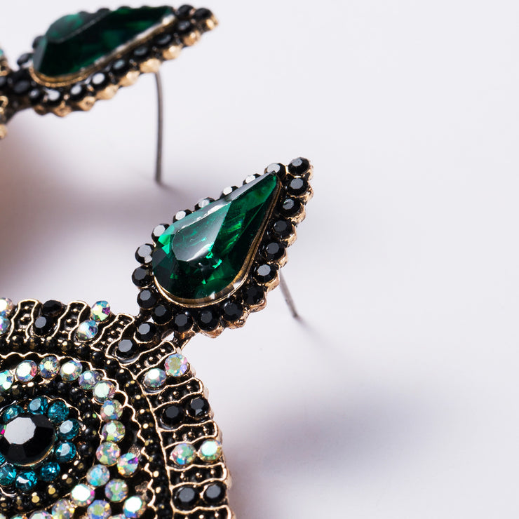 Rhinestone Evil Eye Earrings - Ultra-Glam Edition - Kikki Couture